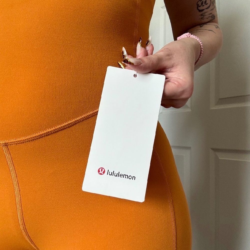 NWT LULULEMON ORANGE ALIGN BODYSUIT SMALL - Picture 3 of 4